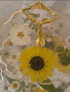 อุปกรณ์อบเค้กเรซินอีพ็อกซี่สีเหลืองพร้อมขาตั้งเครื่องครัวทำด้วยมือเซิร์ฟเวอร์เค้กมงคลสำหรับทุกโอกาส - Product Image 5