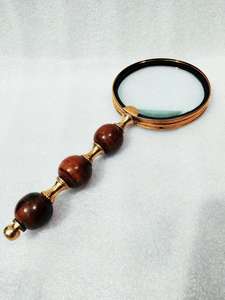 Lupa de mano con mango de bocina, lentes con mango de cuerda, acabado de alta calidad y gran aumento, Decoración de mesa - Product Image 2