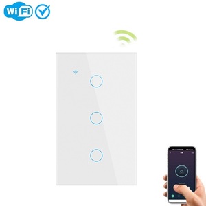 Panel Sentuh Kaca Temper Hitam Bersertifikasi Australia US AU SAA Smart Life untuk Saklar WiFi Pintar 1 <span class=keywords><strong>Gang</strong></span> 2 Jalur <span class=keywords><strong>3</strong></span> Jalur 10A 240V - Product Image 3