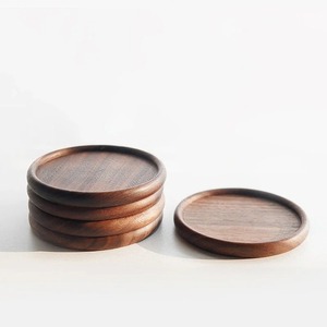 High Quality Classic Walnut <b>Wood</b> Drink Mats and Pads <b>Tea</b> Glass Coaster <b>for</b> Table and Kitchen Decoration - Product Image 1
