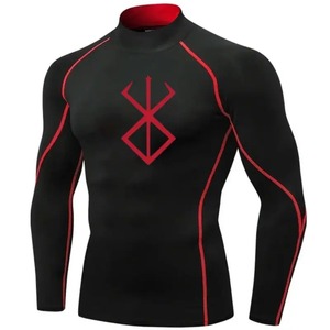 100% coton biologique hommes entraînement chemises de gymnastique Premium 3D imprimé manches longues Jogging porter coupe-vent en gros éruption garde - Product Image 2