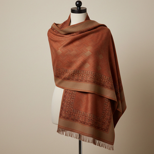 Premium Woolen Kullu <b>Shawl</b> with Traditional Himalayan Handwoven Design Soft Warm Breathable Fabric for Winter Wear at Low Price - Product Image 1