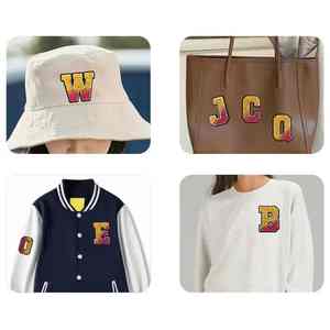 New Heat Press Embroidered Towel Chenille Patches for Clothing Custom No Minimum <b>Velcro</b> Sweatshirt Sports Cheer Chenille Patch - Product Image 4