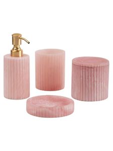 Ensemble d'accessoires de salle de bain en résine de qualité supérieure 4 pièces Design moderne et fonctionnel fabriqué à la main pour votre salle de bain - Product Image 4