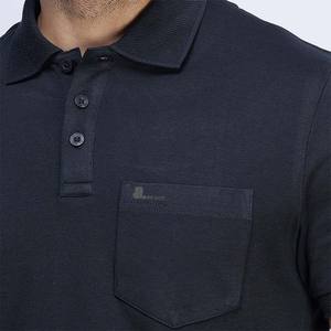 กระเป๋าหน้าแบบสั่งทำ OEM ปี 2026 สำหรับเสื้อผ้าลำลองผู้ชาย ผ้าเจอร์ซีย์ใยไผ่ แขนสั้น ติดกระดุม ระบายอากาศ แห้งเร็ว - Product Image 5