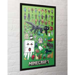 Póster de Montaje de Personajes de Minecraft, Decoración Colgante de Plástico Impresa Digitalmente para el Hogar o la Oficina - Product Image 2