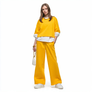 Ensemble de survêtement pour femme, jogging de rue, survêtement ample d'hiver, sweat-shirts surdimensionnés pour femmes, pantalon de survêtement à jambes larges, deux pièces pour femmes - Product Image 3