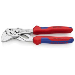Clé à molette chromée Knipex avec poignées multi-composants confortables pour les travaux de plomberie et d'automobile - Product Image 1