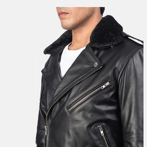 Veste en cuir de qualité récente OEM nouveau design vente en gros arrivée à la mode veste d'hiver en cuir sur mesure pour garçons - Product Image 2