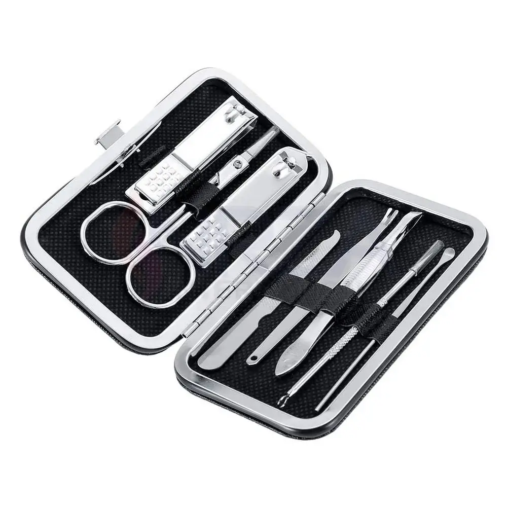 Thép không gỉ làm móng chân Kit Nail Clipper Cutter tông đơ Tai Pick grooming Kit làm móng chân Bộ