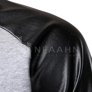 Veste d'hiver pour hommes de style Letterman la plus populaire col montant avec similicuir coton marque privée quantité en vrac - Product Image 5