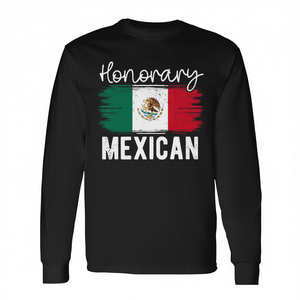 T-shirt a maniche lunghe retrò onorifica per matrimoni messicani e cerimonie, un articolo promozionale elegante - Product Image 2