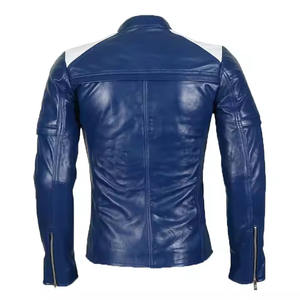 Chaquetas de cuero personalizadas para hombre, chaqueta de cuero de alta calidad para hombre, producto de manga completa, chaqueta de cuero para hombre - Product Image 3