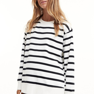 Logo personnalisé université sweat-shirt ras du cou oversize col rond femmes impression 3d sweats en relief 100% coton - Product Image 1