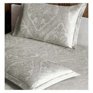 银色优雅床罩床罩绗缝刺绣床罩毛毯褶边床单 (无枕套) 下降运输