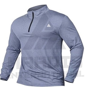 T-shirt à manches longues pour homme, coton de qualité personnalisé, 100% coton, couleur unie, manches longues, streetwear - Product Image 2