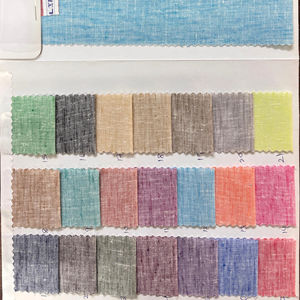 Tissu de chemise aspect lin de qualité supérieure Fabrication de chemises personnalisées Style flammé Techniques tissées Motif teint uni pour garçons et filles Robe - Product Image 1