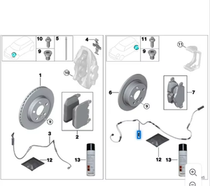 Capteur d'usure des plaquettes de frein arrière 34356870354 pour BMW G20 G21 G28 G80, indicateur d'usure des freins Série 3 M340i G80 M3, fil d'avertissement de freinage - Product Image 6