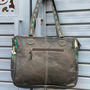 Fabricante personalizado al por mayor OEM 2024 pelo en metálico de cuero genuino de las mujeres bolso de mano de moda bolsos de hombro de gran capacidad - Product Image 5