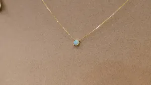 Natural Round Ethiopian Opal Gemstone Color Pendant for <b>Women</b> With <b>Necklace</b> 925 <b>Sterling</b> <b>Silver</b> Fashion Jewelry for <b>Women</b> - Product Image 2