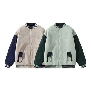 Chaqueta universitaria con letras bordadas personalizadas de alta calidad para hombre, chaqueta de béisbol universitaria de tela duradera y cuero para hombre, envío DDP - Product Image 3