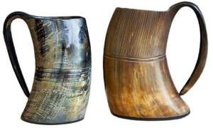 แก้วมักทรงเขาควายธรรมชาติสำหรับใช้ในงานเลี้ยงโรงแรมและร้านอาหารบ้านโดยหัตถกรรมฮันนานดีไซน์ไม่เหมือนใคร - Product Image 3