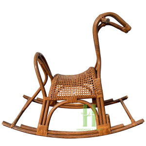 Caballo mecedora de mimbre natural HNH, mecedora artesanal de mimbre para niños, mecedora de caballo de ratán hecha a mano OEM en Vietnam - Product Image 6