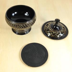 Quemador de incienso con pantalla de carbón de latón más vendido, quemador de incienso con fragancia de Metal, quemador de incienso negro de latón de estilo árabe con tapa - Product Image 5