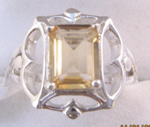 Shah Gems Women's Natural Citrine <b>Crystal</b> <b>Ring</b> 925 Sterling Silver - Product Image 1