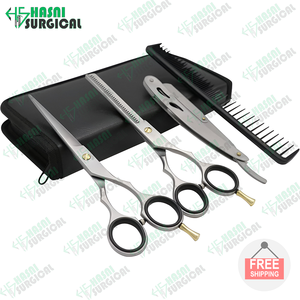 Fait sur mesure par Hasni Kit de pansement pour cheveux de barbier chirurgical Razer Amincissement Coupe Ciseaux Ensemble CE ISO Approuvé - Product Image 2