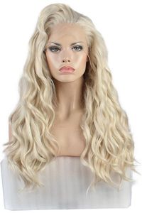 Bonita Peluca de encaje suizo completo 360 Color Rubio vibrante con cabello Remy Premium 613 - Product Image 2