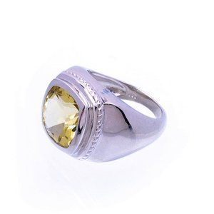 Anillo de topacio de limón, Plata de Ley 925, hecho a mano - Product Image 2