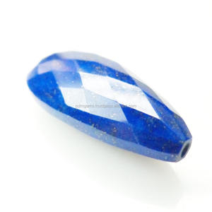 Piedra preciosa semipreciosa lapislázuli briolette corte facetado forma de pera joyería hecha a mano piedra preciosa calidad AAA lapislázuli azul - Product Image 3