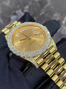 Reloj de diamantes Moissanite Premium para hombre, reloj ostentoso totalmente helado, diseño de Hip Hop de lujo, correa de acero inoxidable, cuarzo de 5mm - Product Image 5