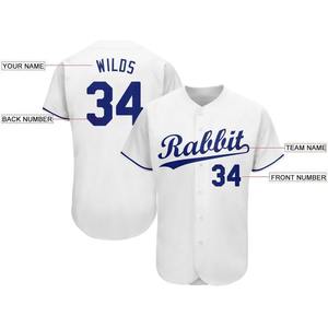 Ropa deportiva con estampado de camiseta de béisbol real blanca personalizada - Product Image 3