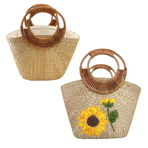 BOLSO DE MANO DE JACINTO DE AGUA Multifuncional Perfecto para ir de compras y decorar el hogar - Product Image 1