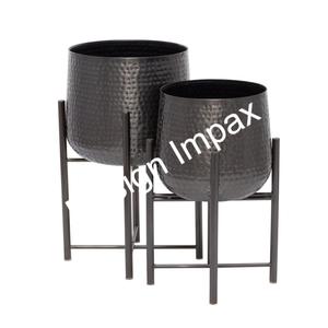 Small & <b>Large</b> Planters With Stand Floor Display Balcony Bedroom Kitchen Decorative <b>Flower</b> <b>Pots</b> and Bowl Silver Planters Hot Sale - Product Image 3