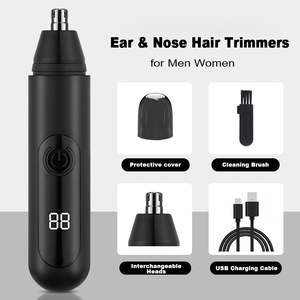 Tondeuse portable rechargeable USB pour sourcils, visage, oreilles et nez, avec lames à double tranchant et écran LED pour un nettoyage facile, idéale pour les camping-cars - Product Image 6