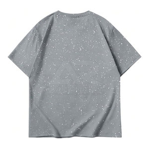 T-shirt surdimensionné personnalisé avec strass, qualité supérieure, respirant, écologique, 100% coton, manches courtes, vêtement tendance - Product Image 2