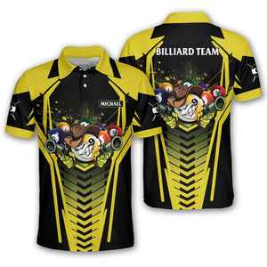 เสื้อพิมพ์ลายเสื้อโบว์ลิ่งแบบระเหิดเสื้อกีฬาแห้งเร็วผ้าโพลีเอสเตอร์ทนทานสำหรับการแข่งขันของทีมลีก - Product Image 5