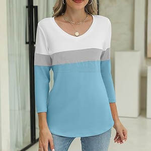 En línea Mejor Venta Mujeres Camisetas de manga larga Algodón Poliéster Hecho Mujeres Camisetas de manga completa - Product Image 2