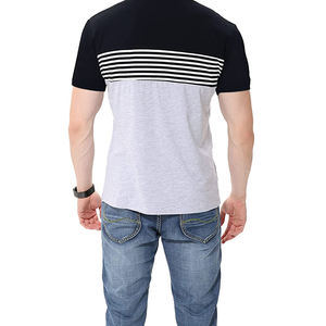 Color sólido y patrón Hombres Serigrafía Camiseta 100% Tela de punto de algodón Último diseño Precio bajo - Product Image 4