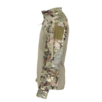 Chemise de combat en toile camouflage personnalisée à prix avantageux, manches longues, écologique, séchage rapide, unisexe avec coudières