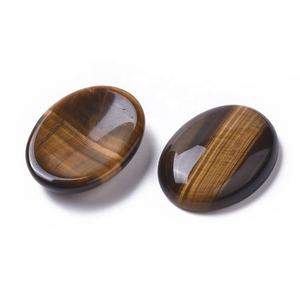 Elegante ágata cristal pulgar piedra Ojo de Tigre preocupación Palma piedra Reiki curación Feng Shui meditación gema venta al por mayor estilo de amor - Product Image 1