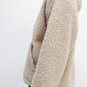 Sudadera con Capucha Personalizada con Logotipo del Fabricante, Sudadera de Spandex/Poliéster, Gruesa de 410 g/m², Estilo Teddy Sherpa, con Cierre de Cremallera 14, para Hombre - Product Image 6