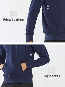 Sweat-shirt pour homme en molleton 100% coton de haute qualité, décontracté, à manches longues, à capuche, veste d'hiver, avec cordon de serrage, poche, imprimé ODM - Product Image 4