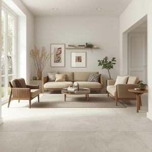 กระเบื้องปูพื้นสีขาวคุณภาพสูง ลายไลม์เรืองแสง ยี่ห้อ Arkitea จากอิตาลี ขนาด 600 x 600 มม. สำหรับตกแต่งภายในวิลล่าสไตล์ร่วมสมัย พร้อมคุณสมบัติต้านเชื้อแบคทีเรีย - Product Image 1