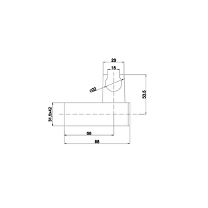 Soporte de pared cuadrado negro mate para grifo de ducha - Accesorios - Product Image 2