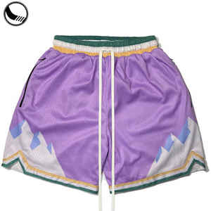 กางเกงขาสั้นบาสเก็ตบอลสำหรับผู้ชายกางเกงขาสั้นผ้าแคนวาสแบบผูกเชือกปิดแบบคลาสสิก - Product Image 5