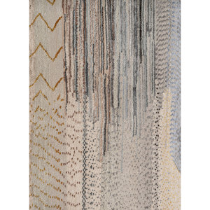 Manchaha Ivory Hand Knotted Wool Bamboo Silk Rug Living Room Carpet Abstract Pattern for Teenagers Rectangle <b>Hallway</b> Les-2939 - Product Image 3